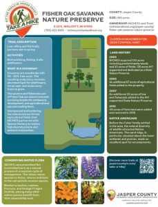 Take a Hike Flyer - Fisher Oak Savanna Nature Preserve